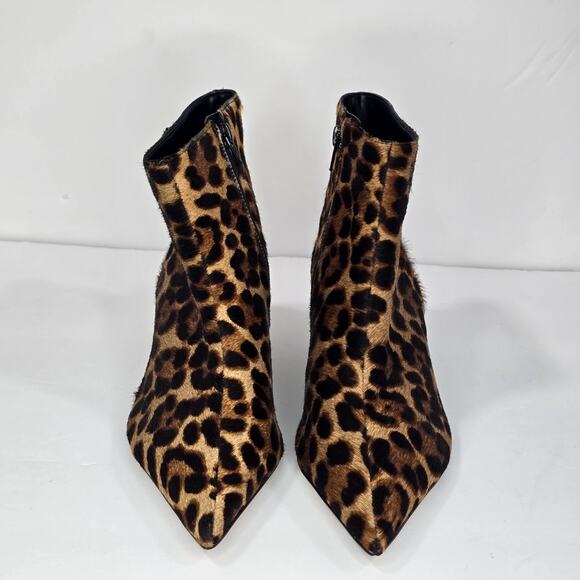 Gianni Bini Georgina Leopard Boots Ankle Animal Print Low kitten Heel 8.5 Trendy - Picture 4 of 10